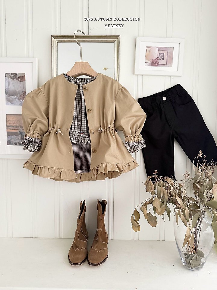 Melikey - Korean Children Fashion - #magicofchildhood - Momo Frill Trench Coat - 12