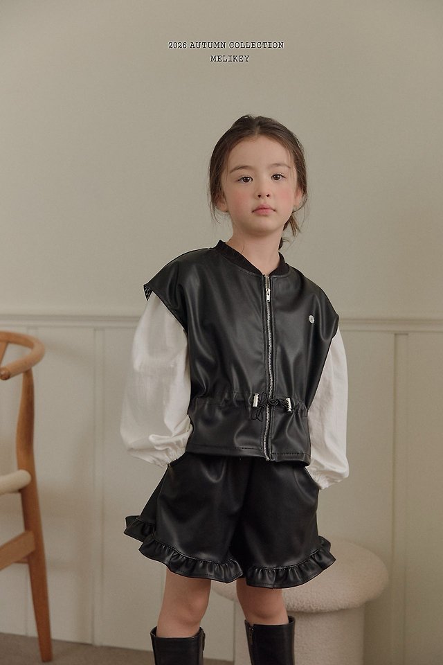 Melikey - Korean Children Fashion - #magicofchildhood - Leather Frill Shorts - 11