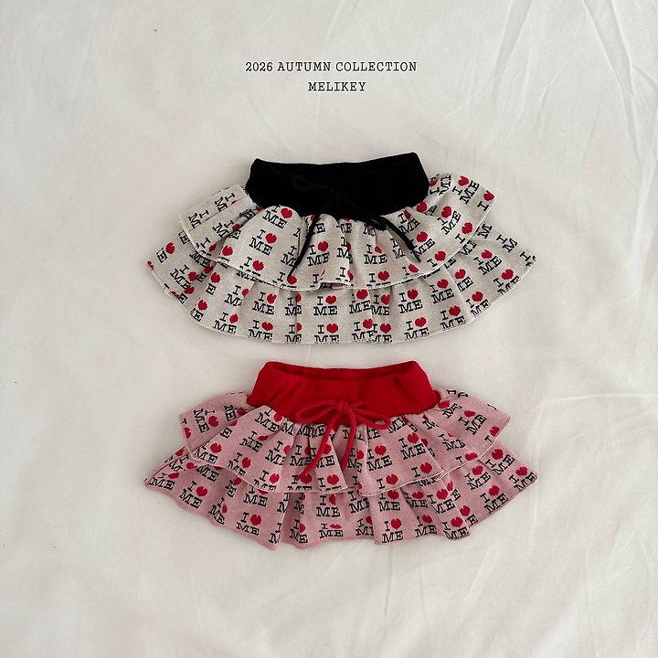 Melikey - Korean Children Fashion - #magicofchildhood - Tiered Love Me Skirt