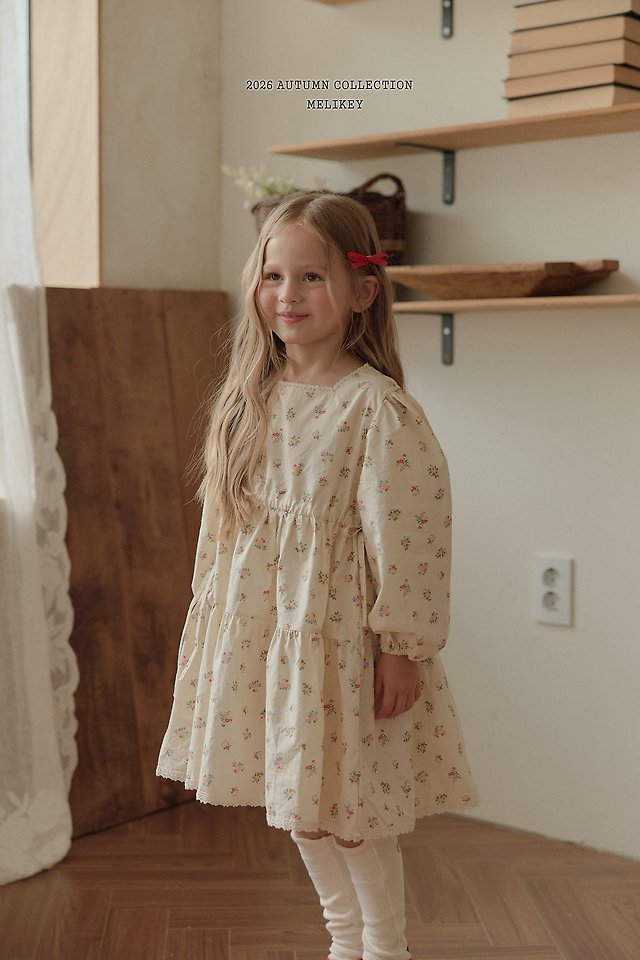 Melikey - Korean Children Fashion - #magicofchildhood - Vintage Floral One-piece - 11