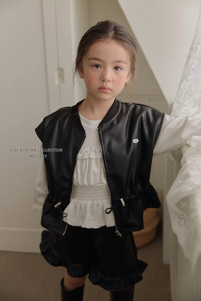 Melikey - Korean Children Fashion - #minifashionista - String Leather Vest - 3