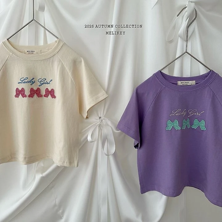 Melikey - Korean Children Fashion - #minifashionista - Lucky Ribbon Tee