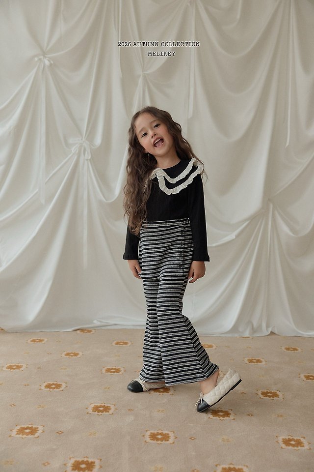 Melikey - Korean Children Fashion - #minifashionista - Button Bootcut Pants - 9