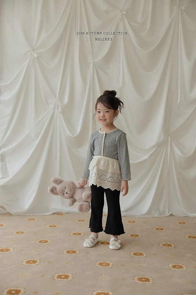 Melikey - Korean Children Fashion - #minifashionista - Natural Lace Cardigan - 10