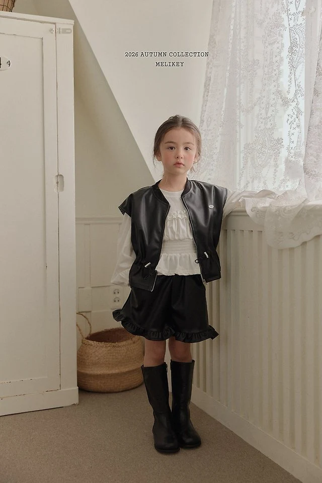 Melikey - Korean Children Fashion - #minifashionista - String Leather Vest - 4