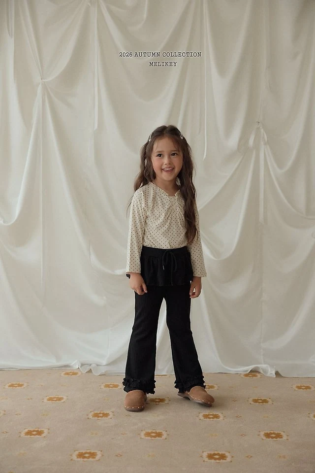 Melikey - Korean Children Fashion - #prettylittlegirls - Dot Shirring Tee - 8