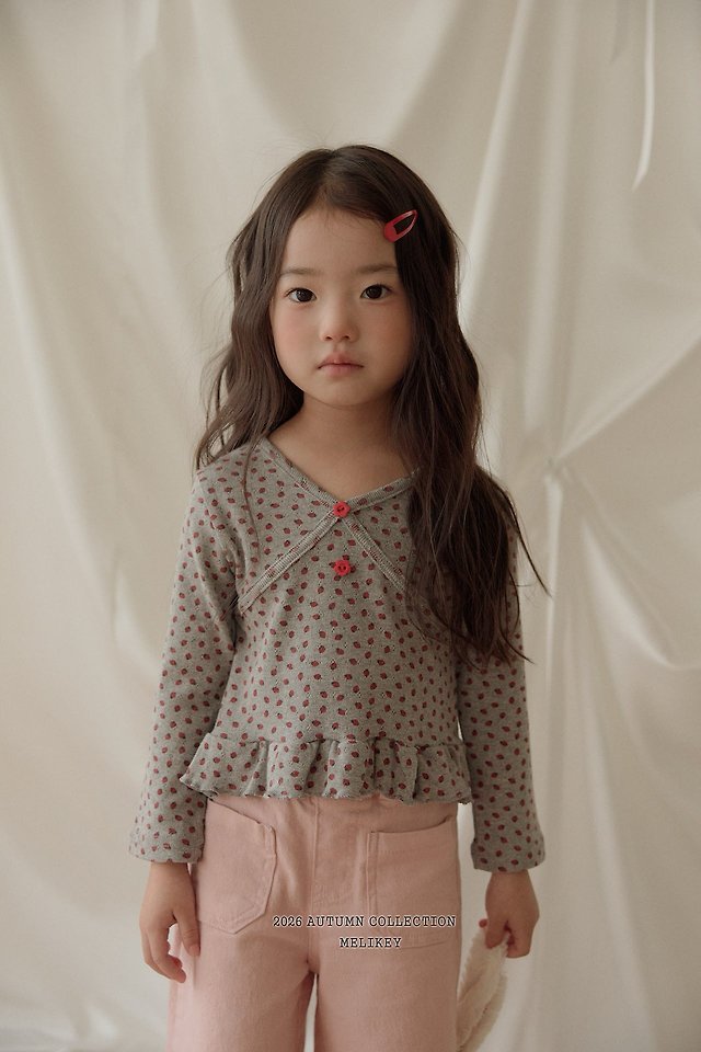 Melikey - Korean Children Fashion - #prettylittlegirls - Mini Strawberry Tee - 7
