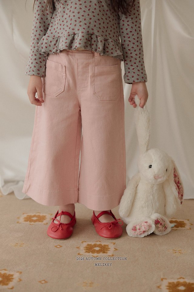 Melikey - Korean Children Fashion - #stylishchildhood - Cotton Wide Pants - 3