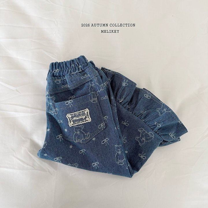 Melikey - Korean Children Fashion - #stylishchildhood - Bear Frill Jeans