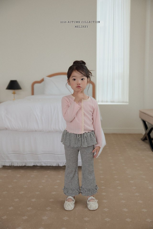 Melikey - Korean Children Fashion - #todddlerfashion - Best Frill Bootcut Pants - 7
