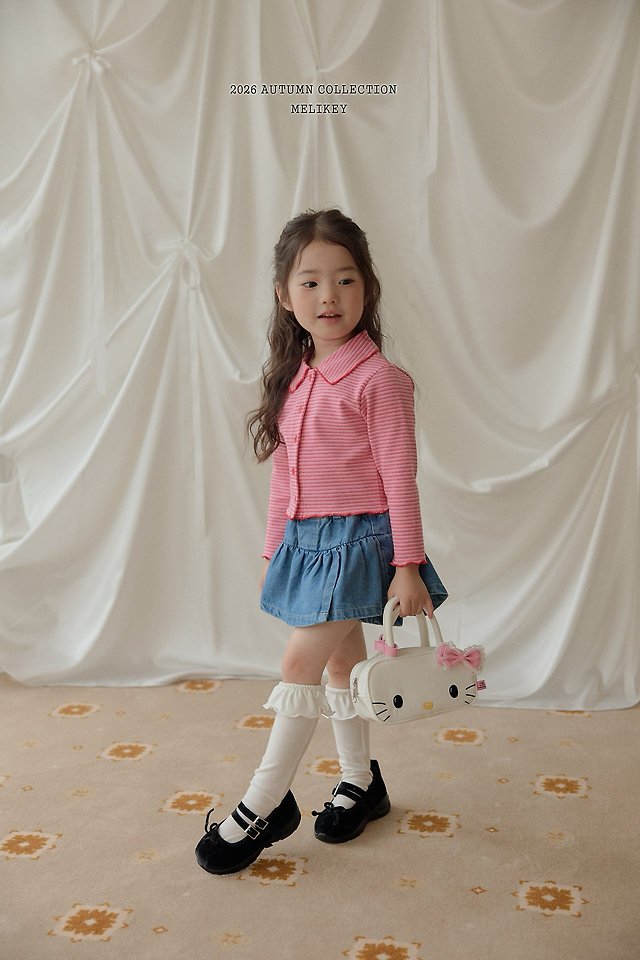 Melikey - Korean Children Fashion - #todddlerfashion - Petit Collar Tee - 6