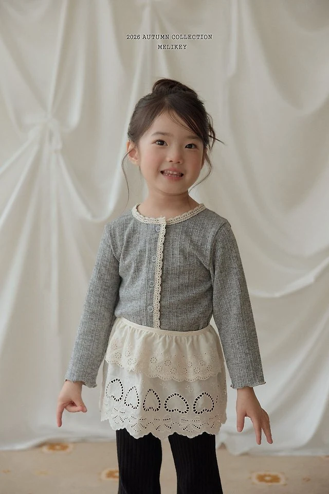 Melikey - Korean Children Fashion - #todddlerfashion - Natural Lace Cardigan - 12