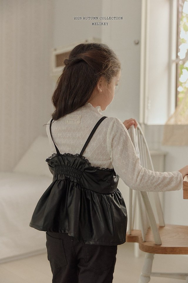 Melikey - Korean Children Fashion - #todddlerfashion - Frill Ribbon Mesh Tee - 8