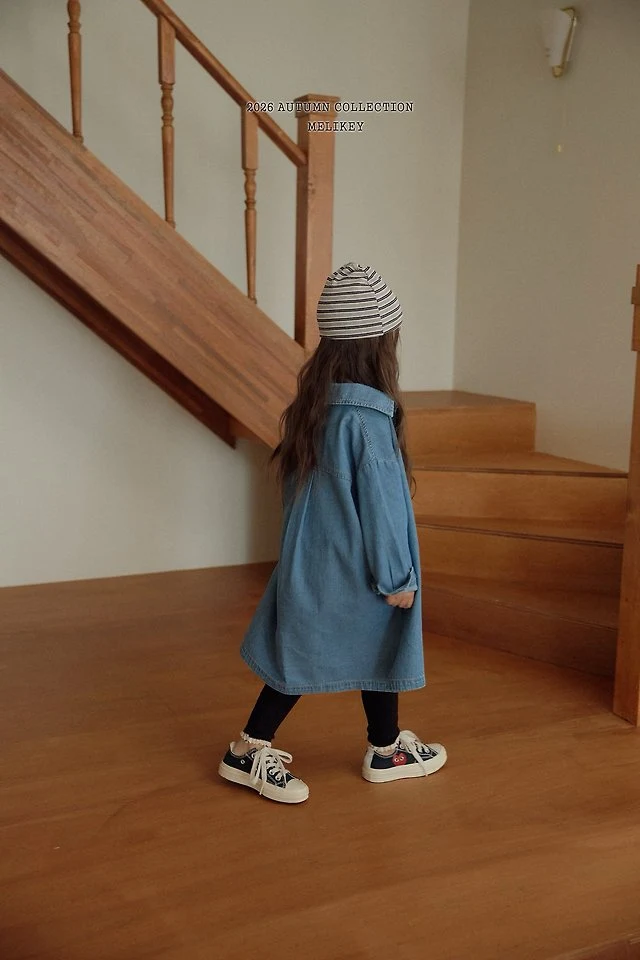 Melikey - Korean Children Fashion - #toddlerclothing - Denim Shirt One-piece - 7