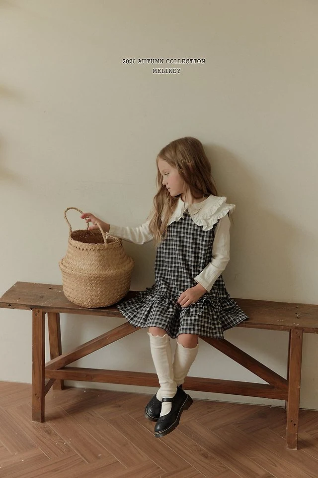 Melikey - Korean Children Fashion - #toddlerclothing - Check Frill One-piece - 3