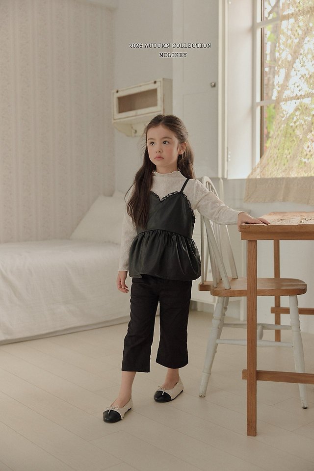 Melikey - Korean Children Fashion - #toddlerclothing - Leather Bustier - 5
