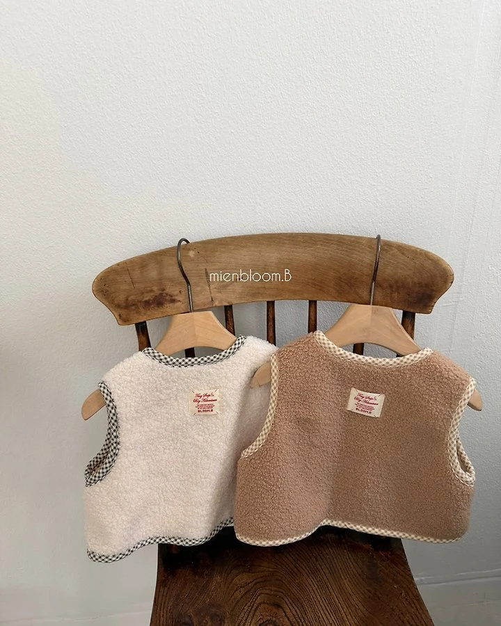 Mienbloom B - Korean Baby Fashion - #babyboutique - Bebe Teddy Fleece Vest - 5