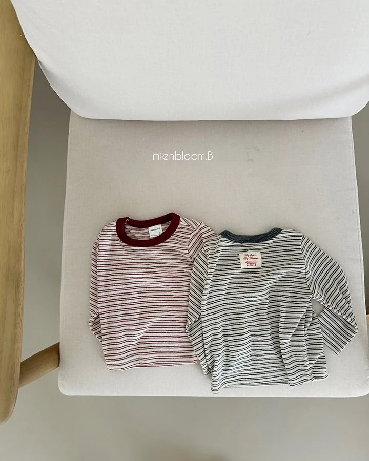Mienbloom B - Korean Baby Fashion - #babyboutique - Bebe Soft Stripe Tee - 4