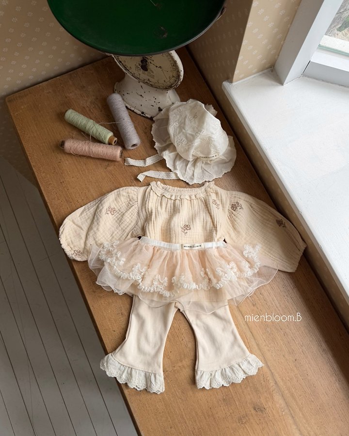 Mienbloom B - Korean Baby Fashion - #babyboutique - Bebe Rose Embroidered Blouse - 7