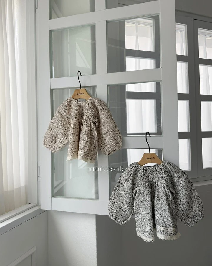 Mienbloom B - Korean Baby Fashion - #babyboutique - Bebe Watercolor Blouse - 3