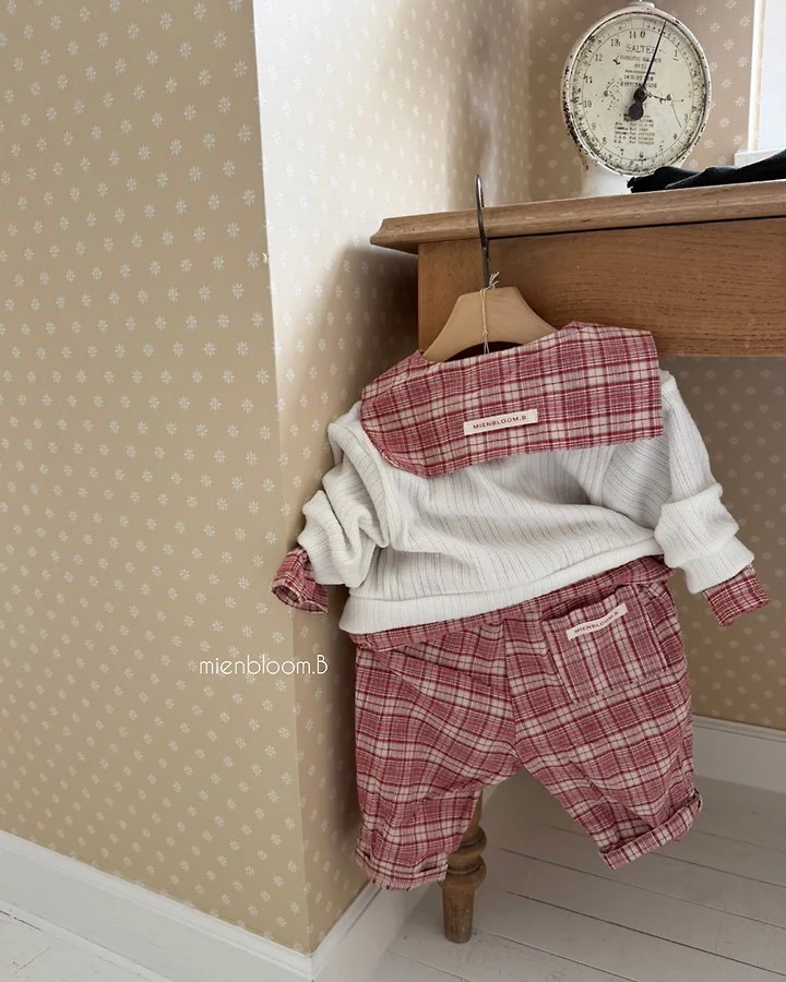 Mienbloom B - Korean Baby Fashion - #babyboutique - Bebe Check Pants - 10