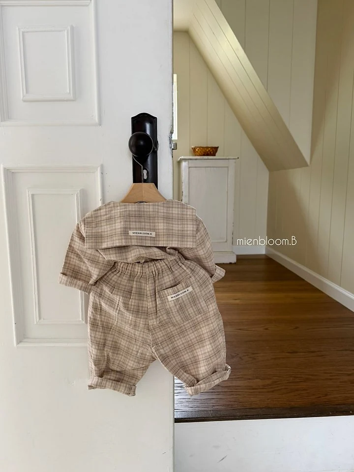Mienbloom B - Korean Baby Fashion - #babyboutique - Bebe Check Shirt - 8