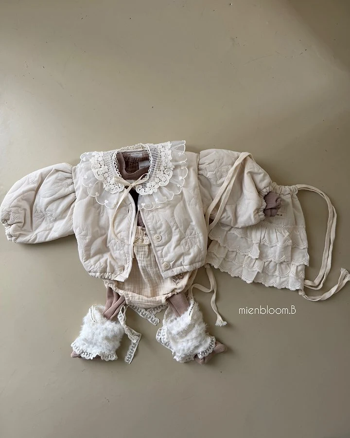 Mienbloom B - Korean Baby Fashion - #babyboutique - Bebe Ribbon Embroidered Jacket - 4