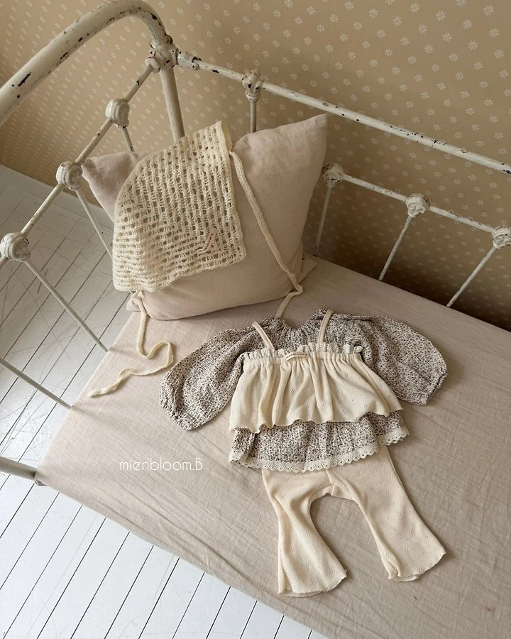 Mienbloom B - Korean Baby Fashion - #babyboutiqueclothing - Bebe Knit Bootcut Pants - 6