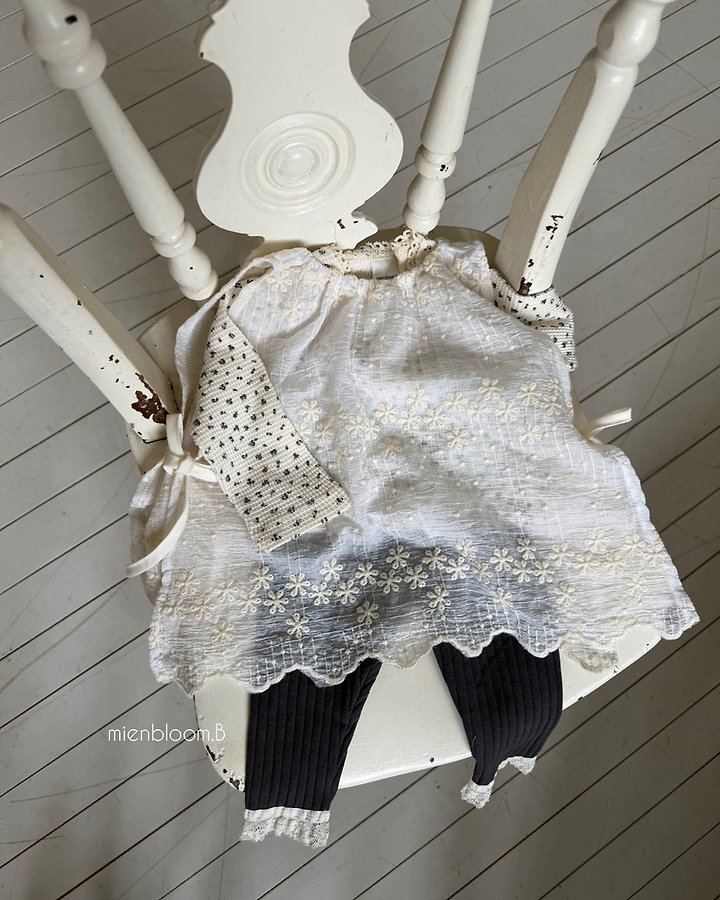 Mienbloom B - Korean Baby Fashion - #babyboutiqueclothing - Bebe Bell Flower One-piece - 12