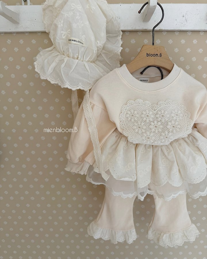 Mienbloom B - Korean Baby Fashion - #babyclothing - Bebe Heart Sweatshirt - 8