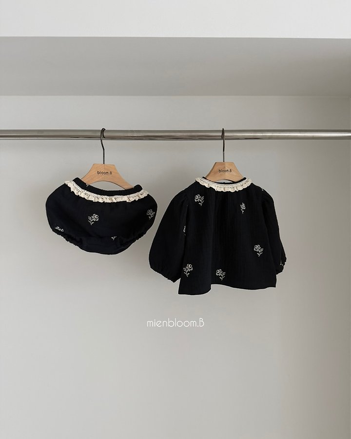 Mienbloom B - Korean Baby Fashion - #babyclothing - Bebe Rose Embroidered Blouse - 10