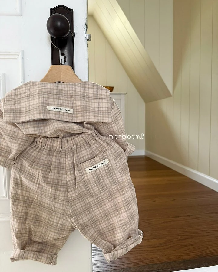 Mienbloom B - Korean Baby Fashion - #babyclothing - Bebe Check Pants - 12