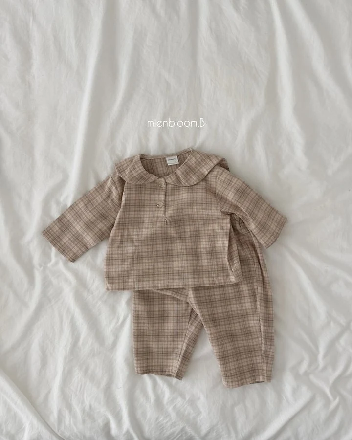 Mienbloom B - Korean Baby Fashion - #babyclothing - Bebe Check Shirt - 10