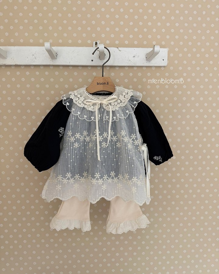 Mienbloom B - Korean Baby Fashion - #babyfashion - Bebe Heart Lace Cape - 3