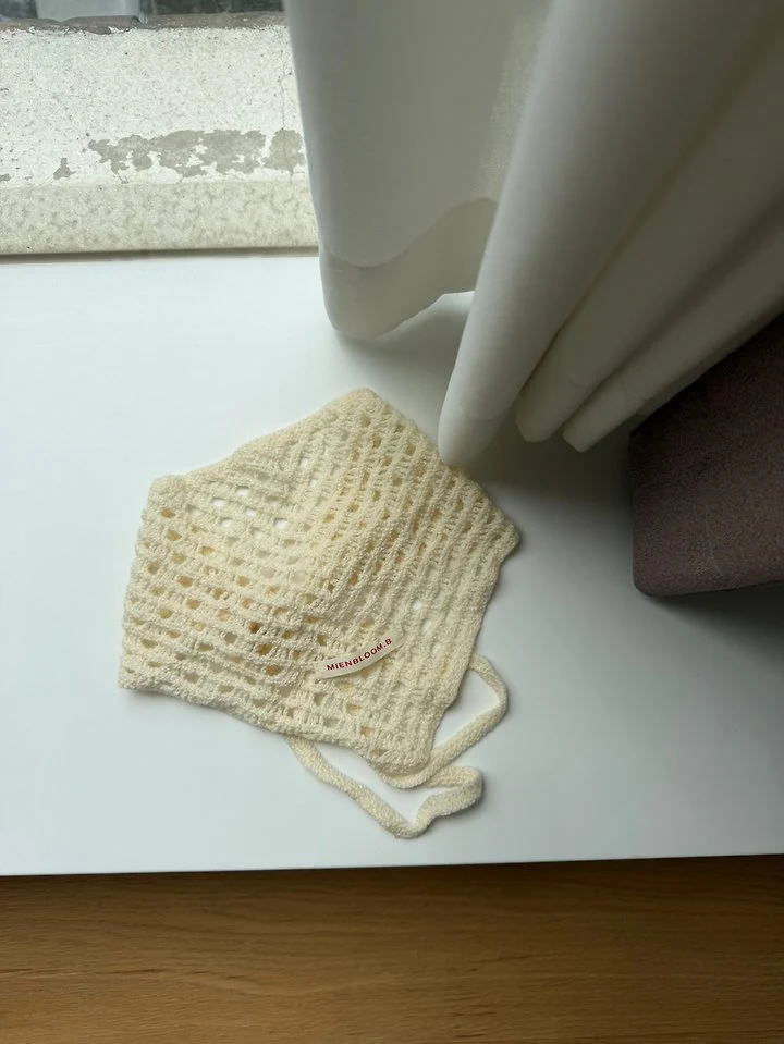 Mienbloom B - Korean Baby Fashion - #babyfashion - Bebe Crochet Kerchief - 2