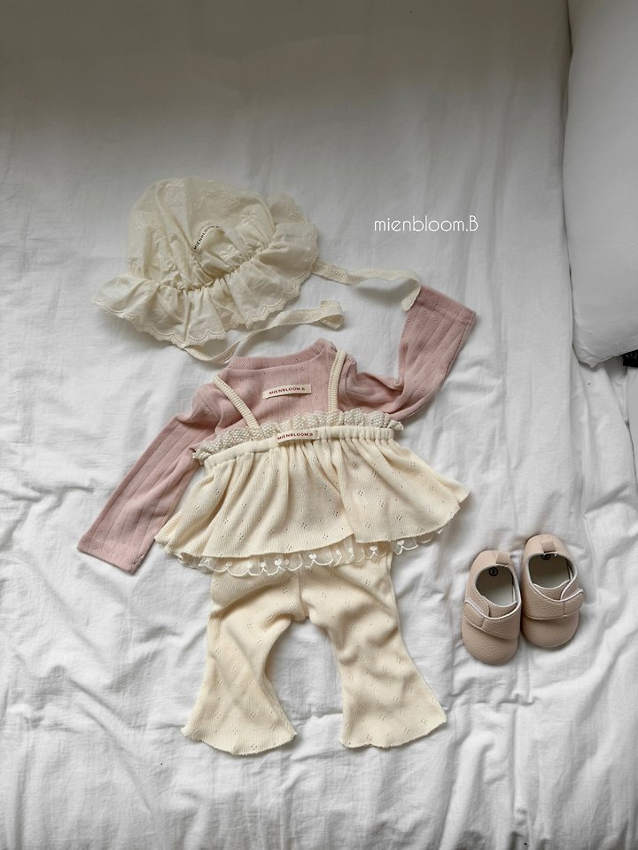 Mienbloom B - Korean Baby Fashion - #babyfashion - Bebe Heart Lace Tee - 4