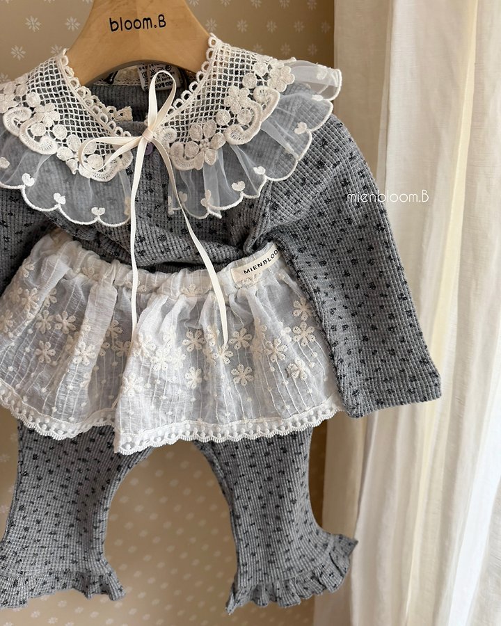 Mienbloom B - Korean Baby Fashion - #babygirlfashion - Bebe Heart Lace Cape - 5