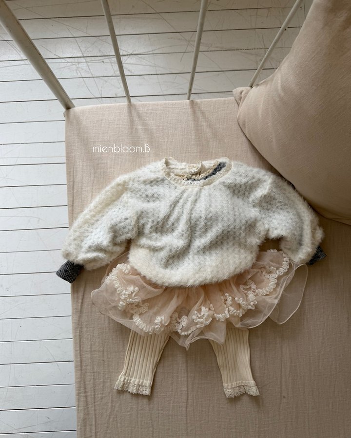 Mienbloom B - Korean Baby Fashion - #babygirlfashion - Bebe Bouquet Mesh Skirt - 5