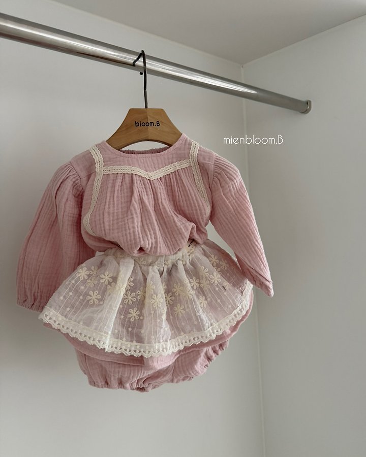 Mienbloom B - Korean Baby Fashion - #babygirlfashion - Bebe Tencel Lace Skirt - 3