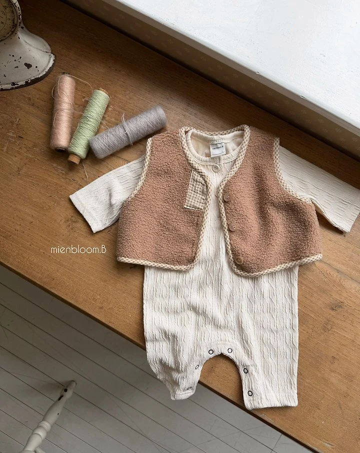 Mienbloom B - Korean Baby Fashion - #babygirlfashion - Bebe Cable Knit Suit - 5