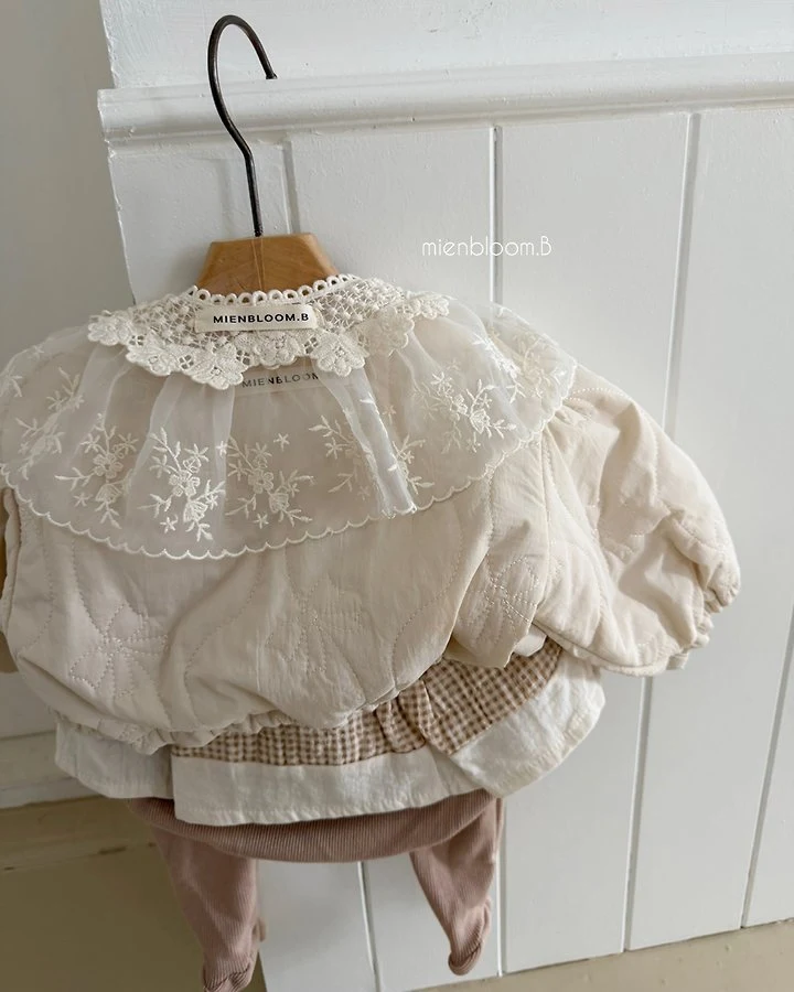 Mienbloom B - Korean Baby Fashion - #babylifestyle - Bebe Ribbon Embroidered Jacket - 9