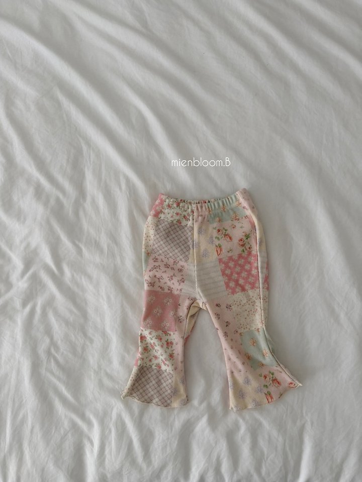 Mienbloom B - Korean Baby Fashion - #babylifestyle - Bebe Patch Bootcut Pants - 3