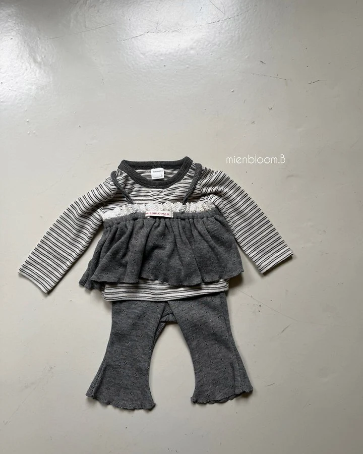 Mienbloom B - Korean Baby Fashion - #babylifestyle - Bebe Soft Stripe Tee - 10