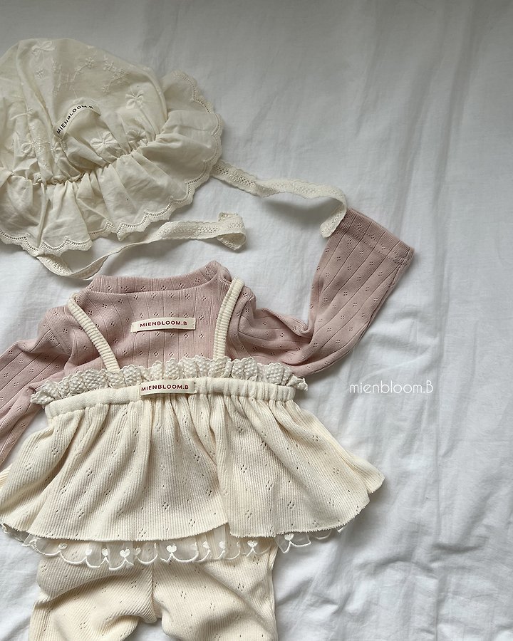 Mienbloom B - Korean Baby Fashion - #babylifestyle - Bebe Heart Lace Tee - 6