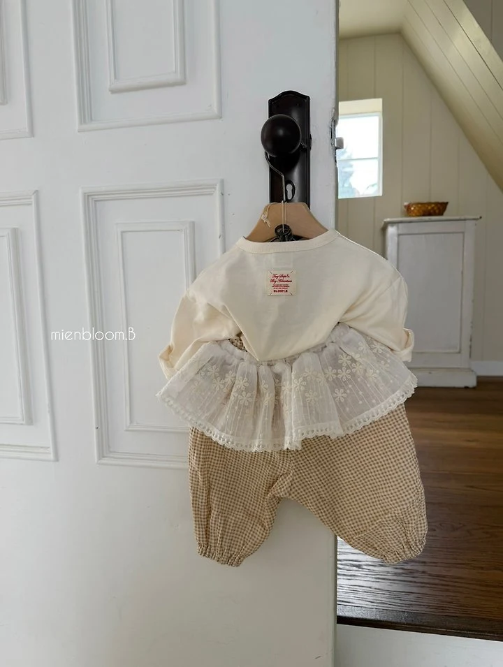 Mienbloom B - Korean Baby Fashion - #babyoninstagram - Bebe Check Jogger Pants - 8