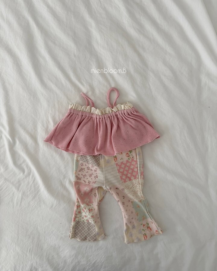 Mienbloom B - Korean Baby Fashion - #babylifestyle - Bebe Patch Bootcut Pants - 4