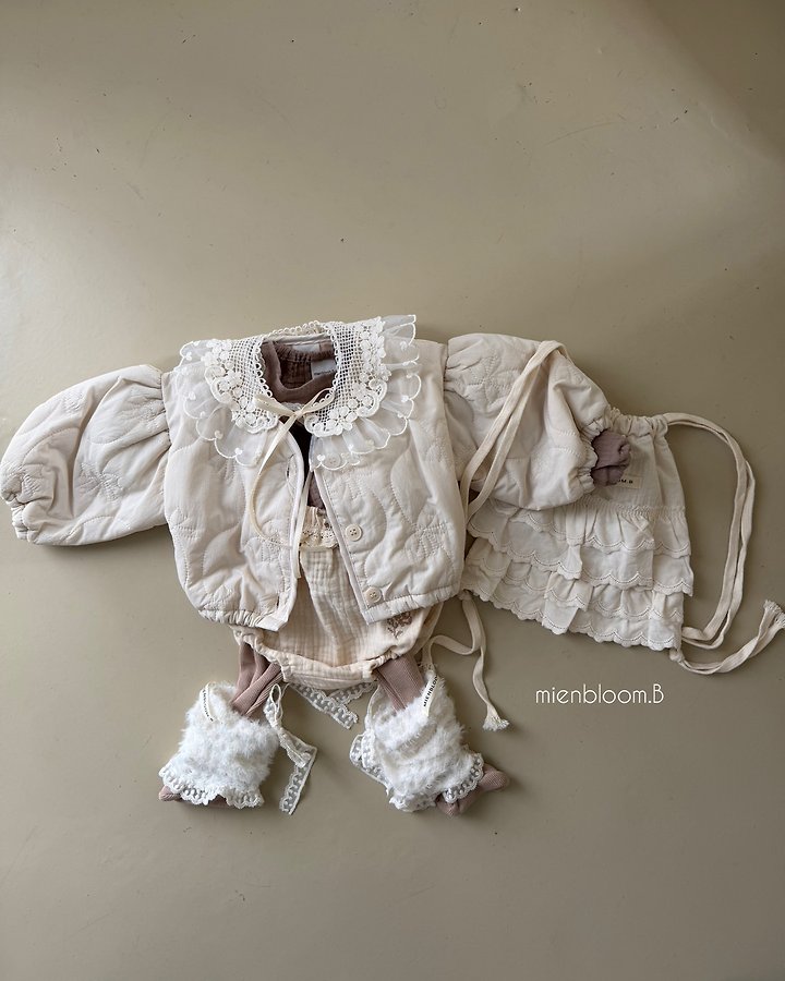 Mienbloom B - Korean Baby Fashion - #babyoninstagram - Bebe Heart Lace Cape - 7