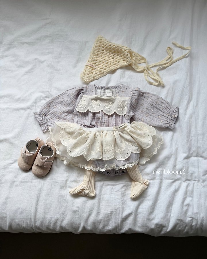Mienbloom B - Korean Baby Fashion - #babyoninstagram - Bebe Crochet Kerchief - 6