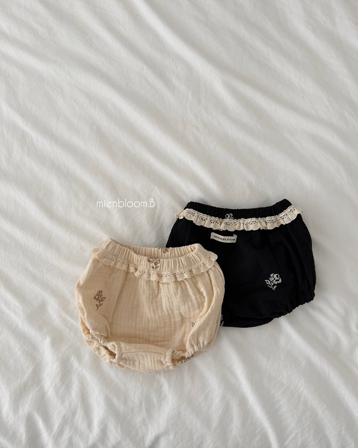 Mienbloom B - Korean Baby Fashion - #babyoninstagram - Bebe Rose Embroidered Bloomers