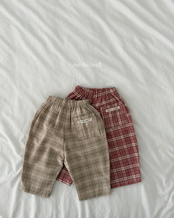 Mienbloom B - Korean Baby Fashion - #babyoninstagram - Bebe Check Pants - 2